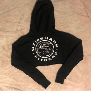 Gymshark Super Cropped Legacy Hoodie • Black